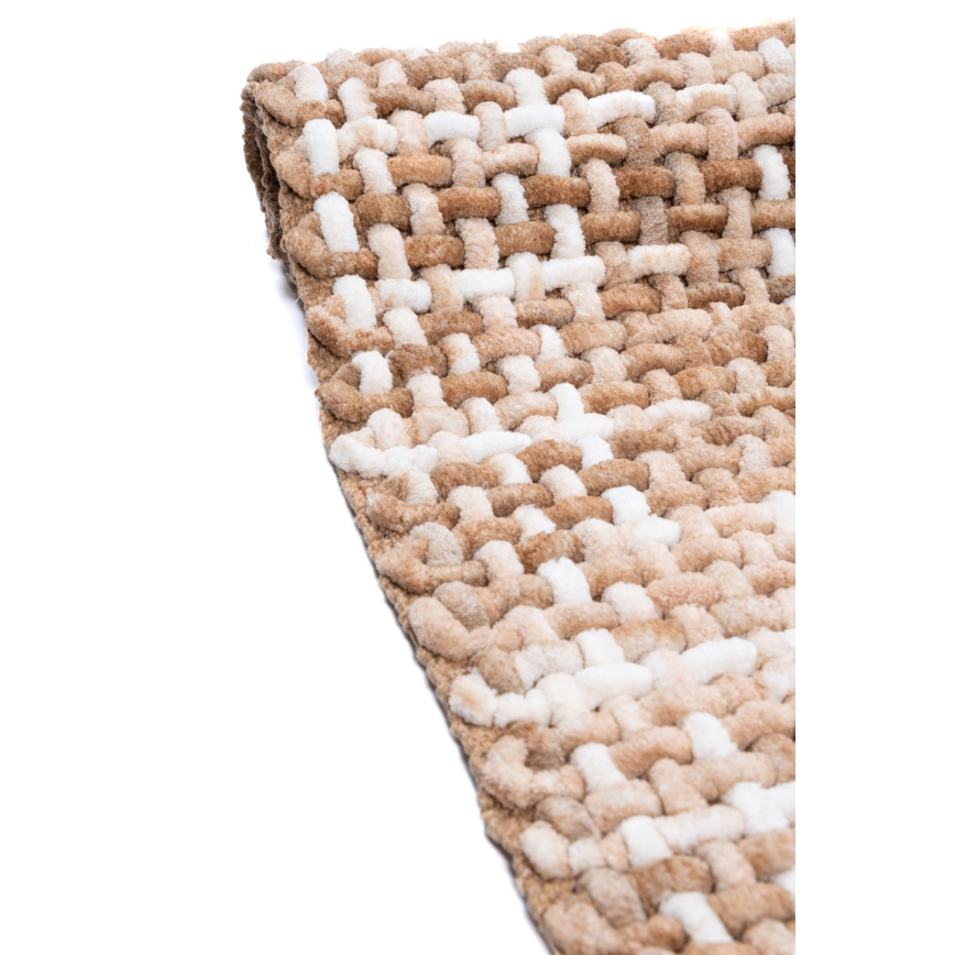 Covoraș de baie BELWEDER 60 x 100 cm, bej/alb