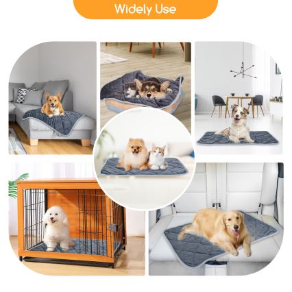 Covoraș de încălzire pentru animale de companie Nobleza 88x58 cm gri