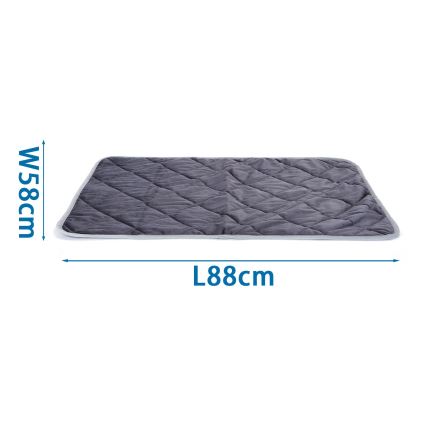 Covoraș de încălzire pentru animale de companie Nobleza 88x58 cm gri