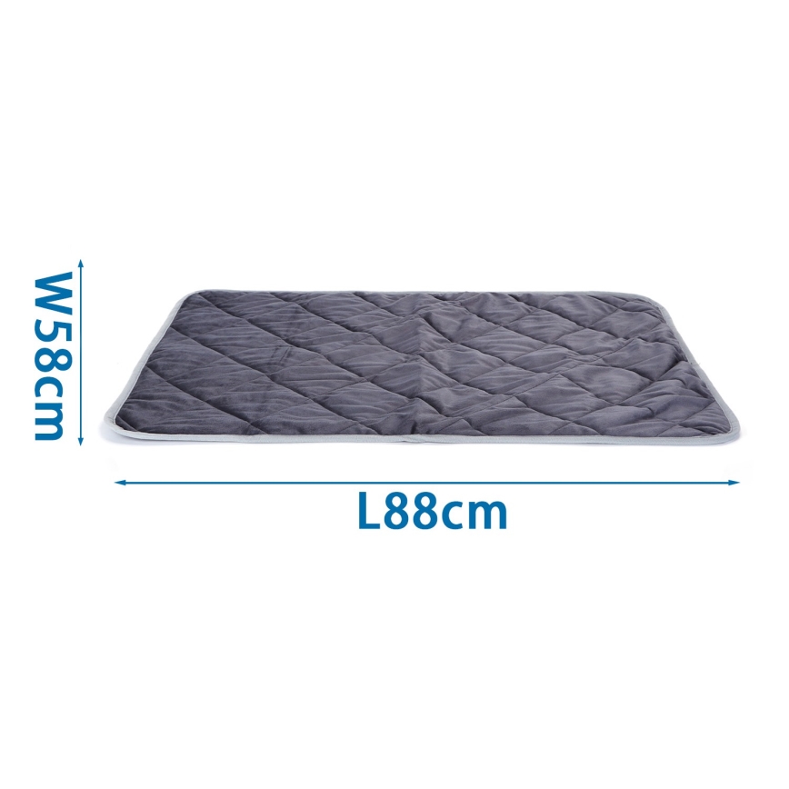 Covoraș de încălzire pentru animale de companie Nobleza 88x58 cm gri