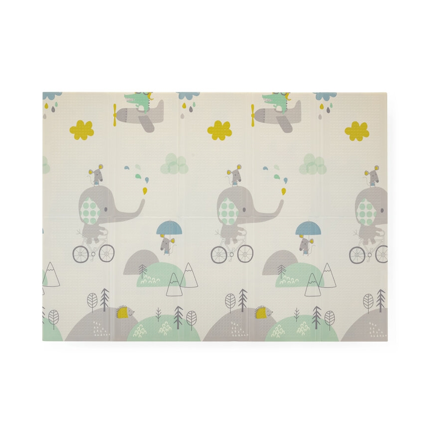 Covoraș de joacă pliabil CAMPY ELEPHANT&FOX PETITE&MARS