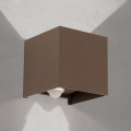 CUBE-S – Aplică de exterior LED, 13W, 230V, IP54, cu senzori de mișcare și de crepuscul, maro
