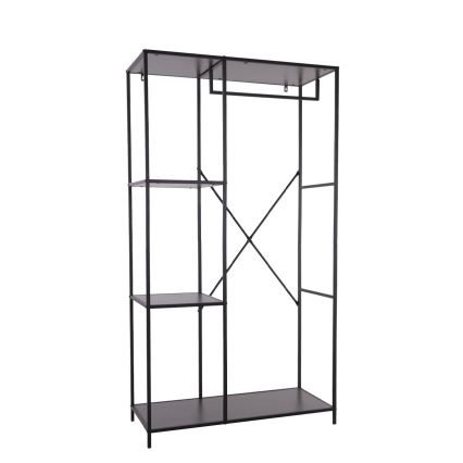 Cuier cu rafturi pentru hol CARLO 167x90 cm negru