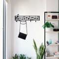 Cuier de perete 60x19 cm metal note muzicale