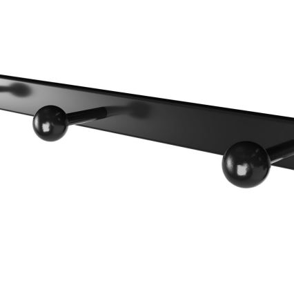 Cuier de perete cu poliță NATE, maro/negru