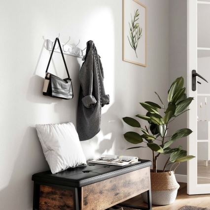 Cuier de perete KATE 40x11x7 cm alb