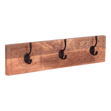 Cuier de perete MANU 15x60 cm lemn masiv/manghier