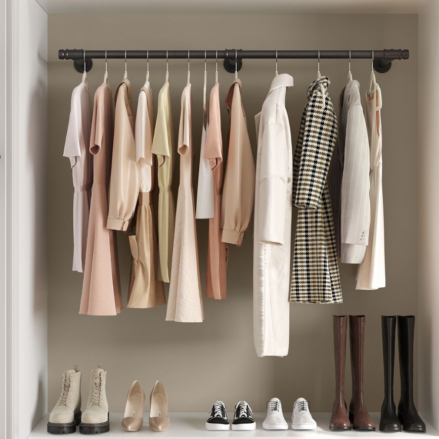 Cuier de perete pentru umerașe LINEA, negru