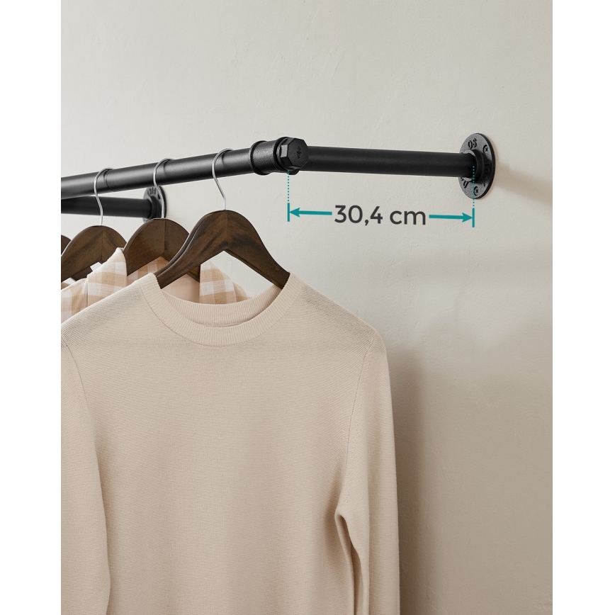 Cuier de perete pentru umerașe LINEA, negru