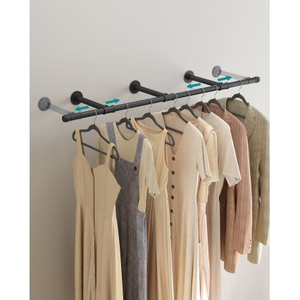 Cuier de perete pentru umerașe LINEA, negru