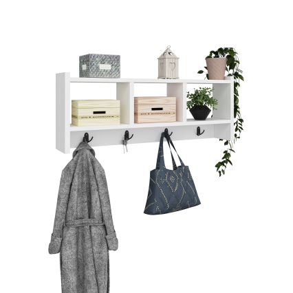 Cuier de perete STAR 35x76 cm alb