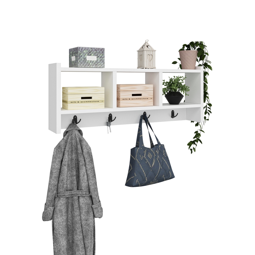 Cuier de perete STAR 35x76 cm alb