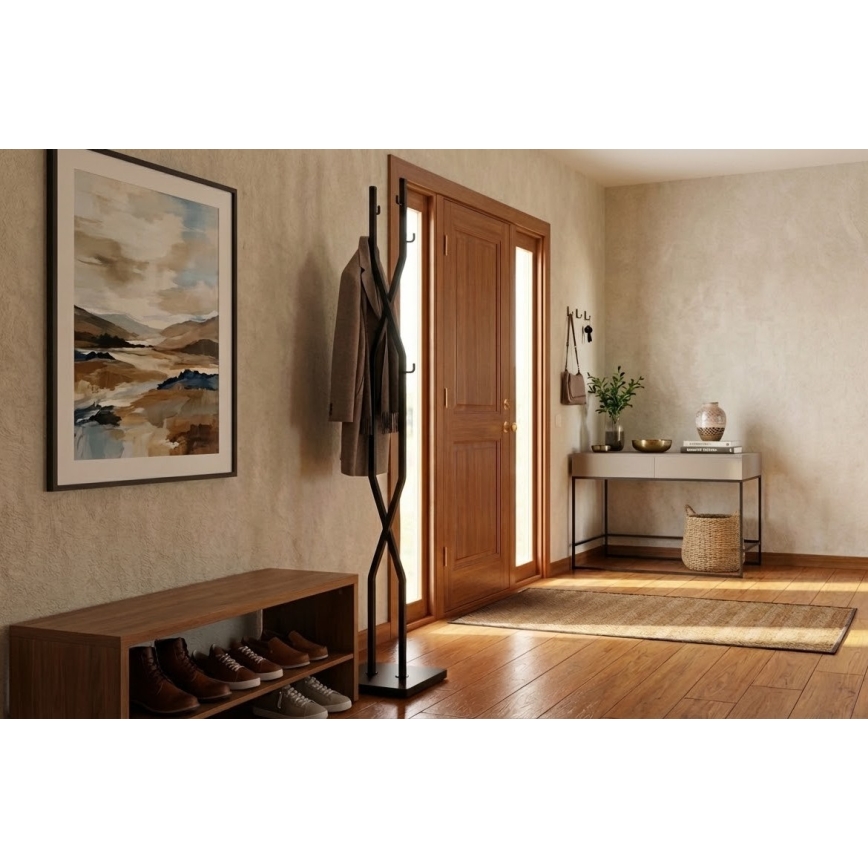 Cuier de podea 180x40 cm LARB negru