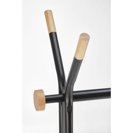 Cuier de podea CHENE 165x91 cm, negru/bej