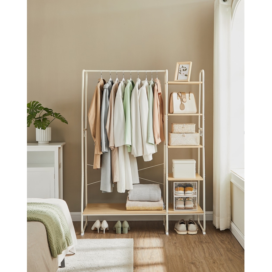 Cuier de podea LINEA, alb/maro