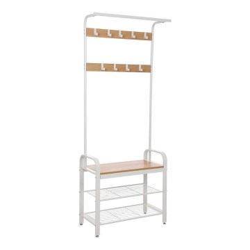 Cuier de podea NAVOR, maro/alb