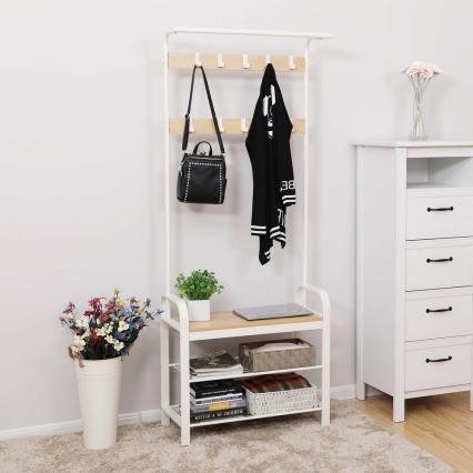 Cuier de podea NAVOR, maro/alb