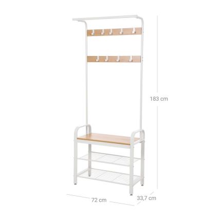 Cuier de podea NAVOR, maro/alb