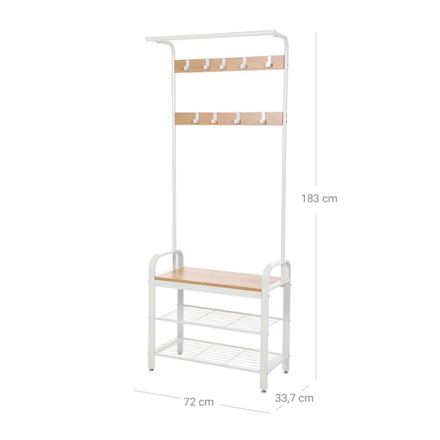 Cuier de podea NAVOR, maro/alb