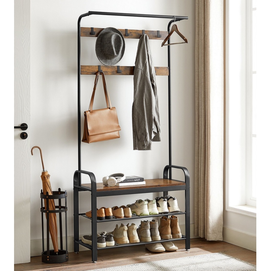 Cuier de podea NAVOR maro/negru