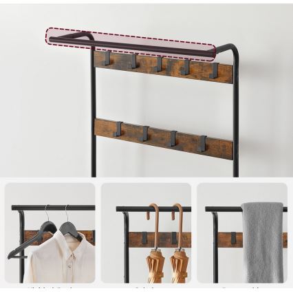 Cuier de podea NAVOR maro/negru