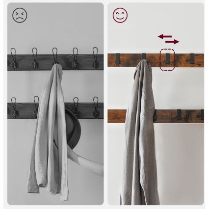 Cuier de podea NAVOR maro/negru