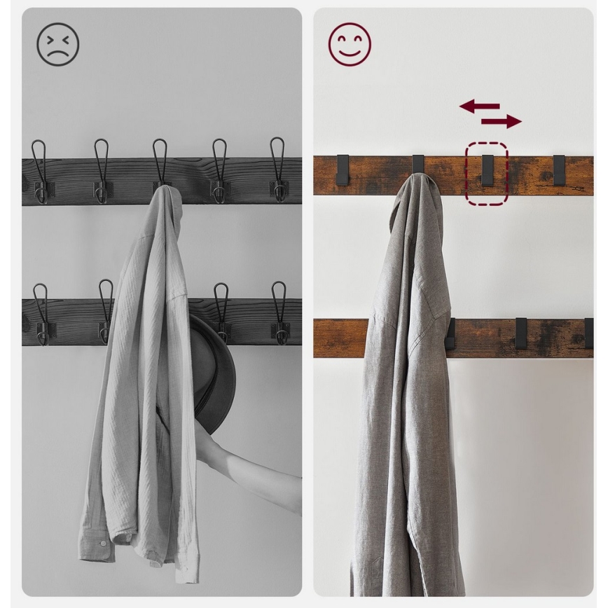 Cuier de podea NAVOR maro/negru