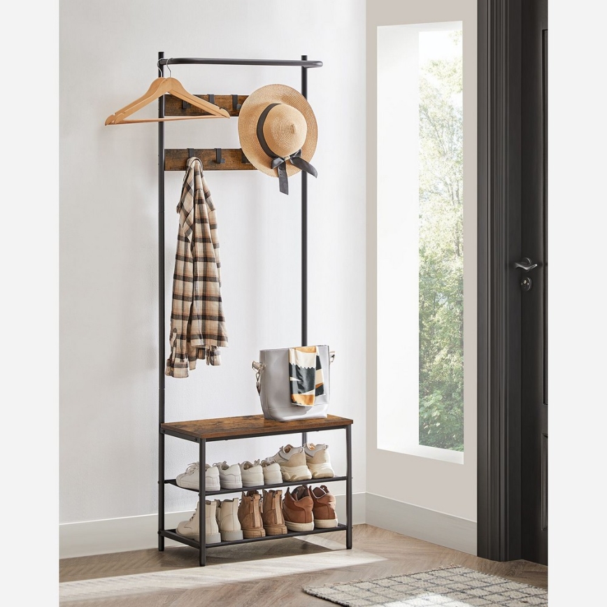 Cuier de podea NAVOR maro/negru