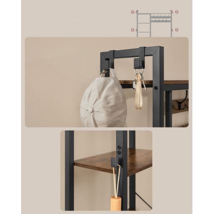 Cuier de podea NAVOR maro/negru