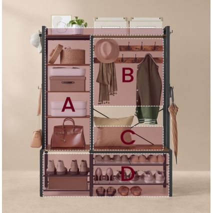 Cuier de podea NAVOR maro/negru