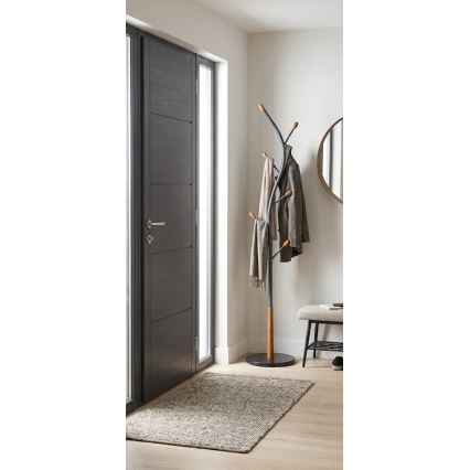 Cuier de podea STILE, 186 x 38 cm, negru
