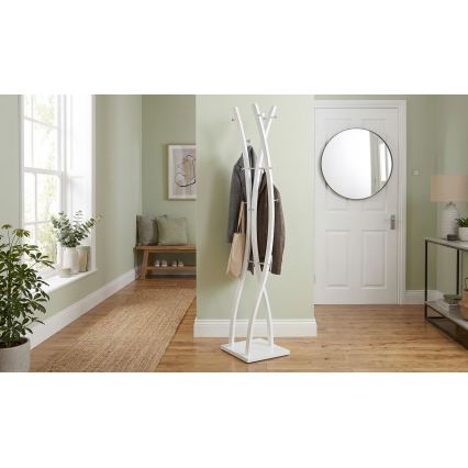 Cuier de podea VALET 179x35 cm alb