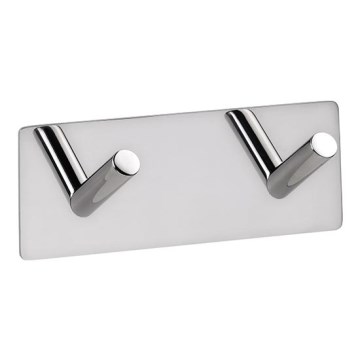 Cuier din inox, 11,5 x 4,5 cm, argintiu