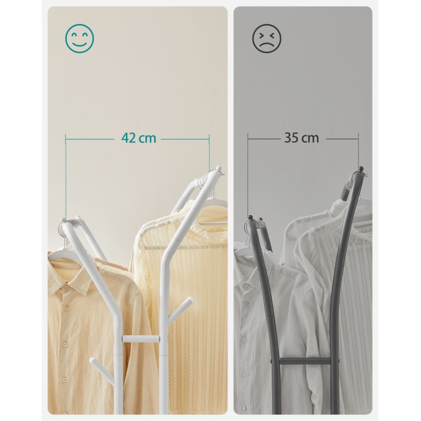 Cuier mobil de podea LINEA, alb