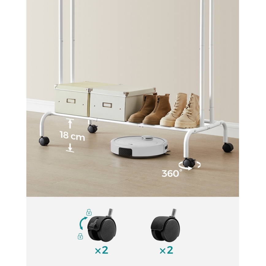 Cuier mobil de podea LINEA, alb