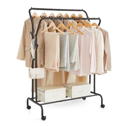 Cuier mobil de podea LINEA, negru