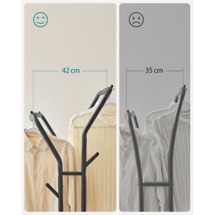 Cuier mobil de podea LINEA, negru