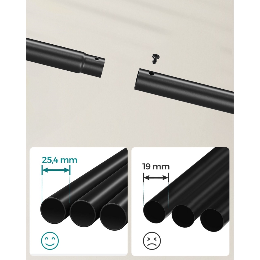 Cuier mobil de podea LINEA, negru