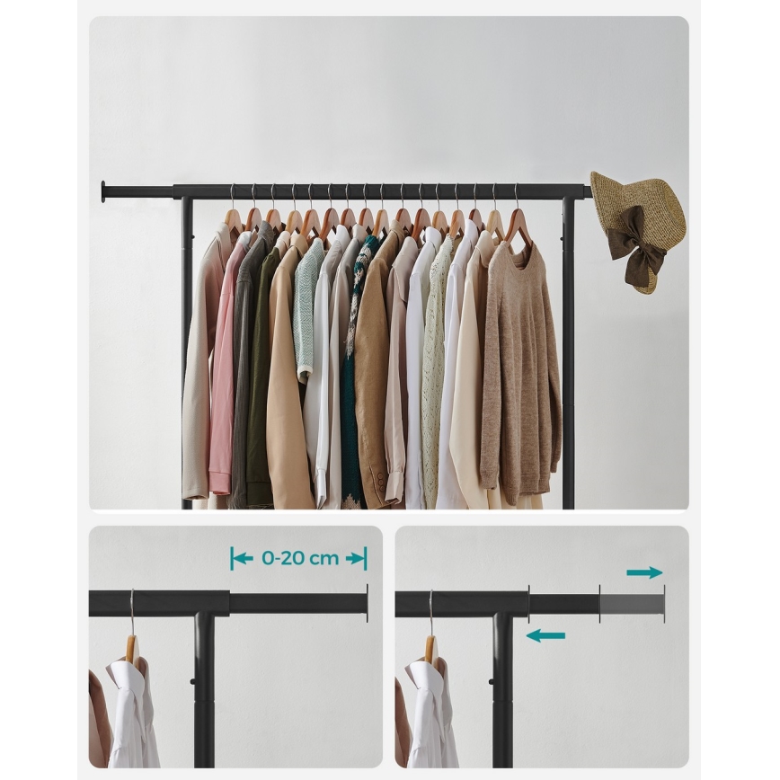 Cuier mobil de podea LINEA, negru