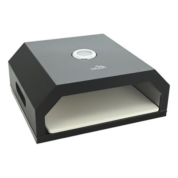 Cuptor pentru pizza cu termometru, 40x34,5x16 cm, negru