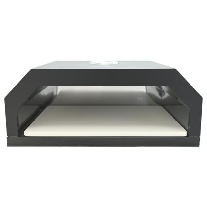 Cuptor pentru pizza cu termometru, 40x34,5x16 cm, negru