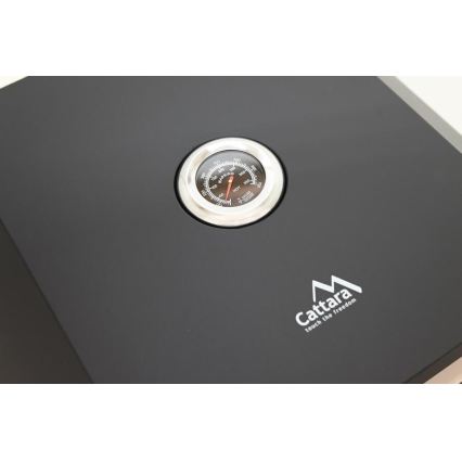 Cuptor pentru pizza cu termometru, 40x34,5x16 cm, negru