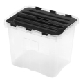 Cutie de depozitare DRAGON 24 l negru/transparent