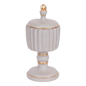 Cutie decorativă 21x9 cm gri/aurie