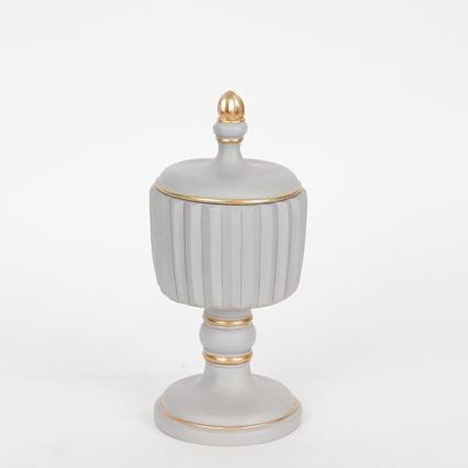 Cutie decorativă 21x9 cm gri/aurie