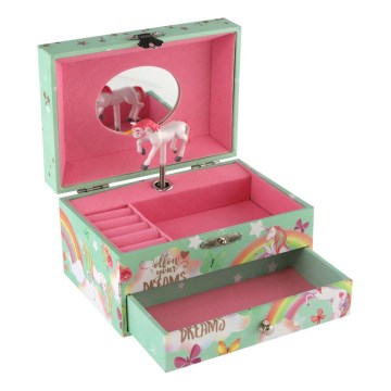 Cutie muzicală pentru bijuterii, model Unicorn