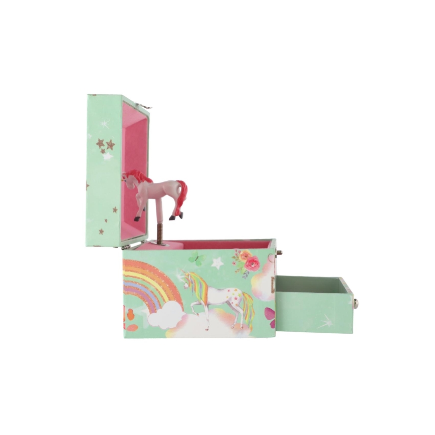 Cutie muzicală pentru bijuterii, model Unicorn
