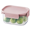 Cutie pentru alimente CLASSIC PLUS 385 ml, roz/transparent