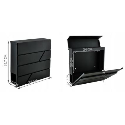 Cutie poștală 36,7x37 cm antracit