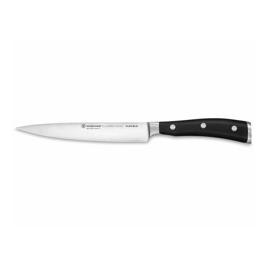 Cuțit de bucătărie pentru filetat CLASSIC IKON 16 cm negru Wüsthof